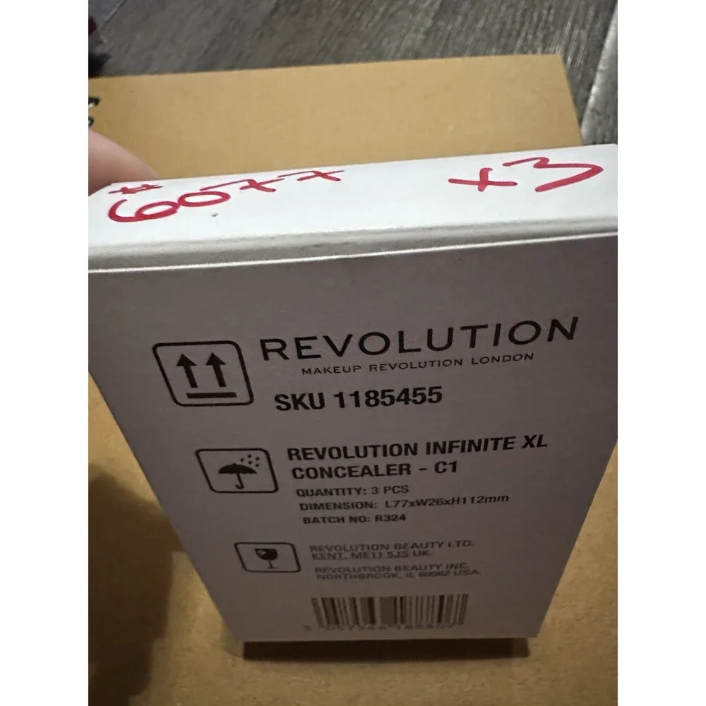 Makeup Revolution Infinite XL Concealer C1 3Pc Lot New